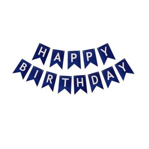 GIRLANDA BŁYSZCZĄCA HAPPY BIRTHDAY GRANATOWA