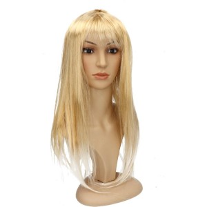 PERUKA DŁUGA PROSTA BLOND Z PASEMKAMI 65CM