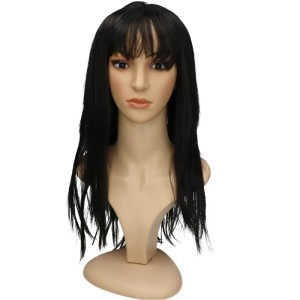PERUKA DŁUGA CIENIOWANA CZARNA 60CM