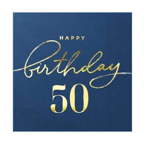 serwetki papierowe happy birthday 50