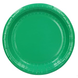 TALERZYKI PAPIEROWE CIEMNO ZIELONE 18CM 6SZT