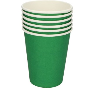 KUBECZKI PAPIEROWE  CIEMNO ZIELONE 220ML 6SZT