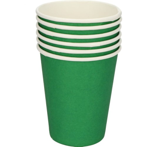 kubeczki papierowe ciemno zielone