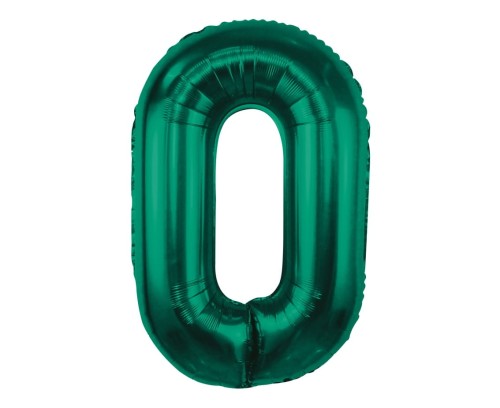 BALON CYFRA 0 BUTELKOWA ZIELEŃ