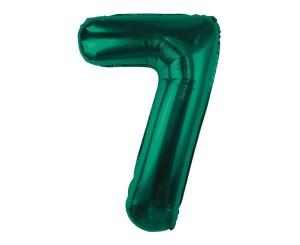 BALON FOLIOWY CYFRA 7 ZIELEŃ BUTELKOWA 85CM