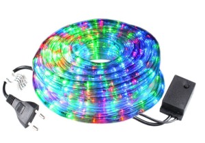 WĄŻ ŚWIETLNY LAMPKI CHOINKOWE LED MULTIKOLOR 18M ZEWNĘTRZNY PROGRAMATOR IP44