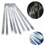 SOPLE LAMPKI LED ZEWNĘTRZNE METEORY PADAJĄCY DESZCZ ŚNIEG BIAŁY ZIMNY 50CM