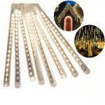 SOPLE LAMPKI LED ZEWNĘTRZNE METEORY PADAJĄCY DESZCZ ŚNIEG BIAŁY CIEPŁY 50CM