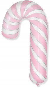 BALON 24" ŚWIĄTECZNY LASKA CUKROWA LIZAK RÓŻOWO-BIAŁY