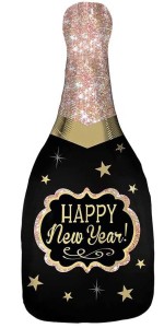 BALON BUTELKA SZAMPANA HAPPY NEW YEAR 45x86CM