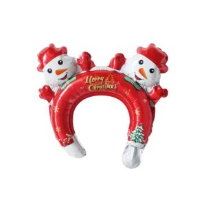 BALON NA BOŻE NARODZENIE OPASKA BAŁWANKI MERRY CHRISTMAS 31X29CM