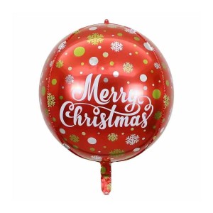 BALON 22" KULA MERRY CHRISTMAS 4D CZERWONA