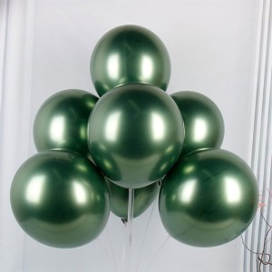 BALONY 12" CHROMOWANE CIEMNO ZIELONE 50SZT