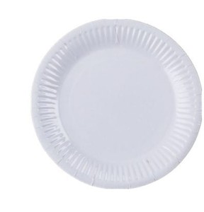 TALERZYKI PAPIEROWE BIAŁE 18CM 6SZT NA KOMUNIĘ ŚWIĘTĄ, CHRZEST