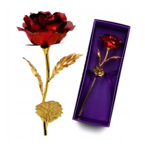 WIECZNA RÓŻA W PUDEŁKO NA WALENTYNKI 24CM  CZERWONA