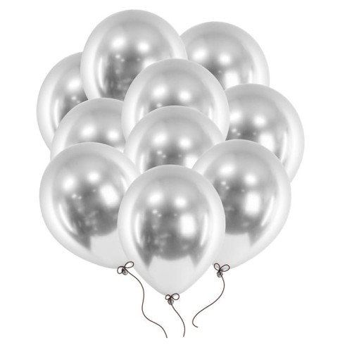 balony chromowane srebrne