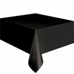 OBRUS URODZINOWY CZARNY 137X274CM