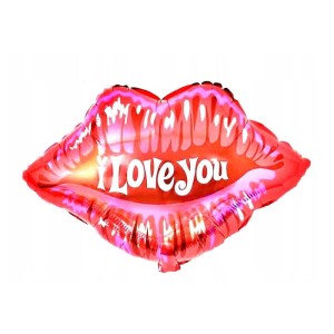 BALON USTA I LOVE YOU NA WALENTYNKI 58X51CM