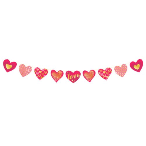 girlanda  serca na walentynki