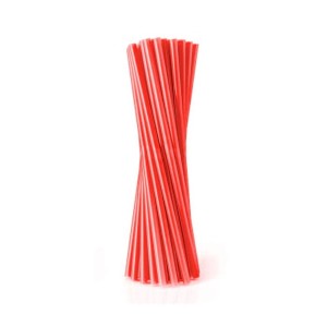 SŁOMKI PAPIEROWE DO NAPOJÓW  19CM CZERWONE 10SZT
