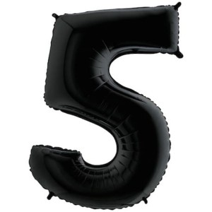 BALON FOLIOWY 32" 80CM CYFRA CZARNA 5