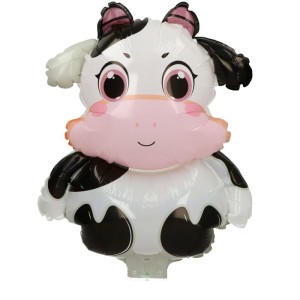 BALON FOLIOWY 18" KROWA Z PATYCZKIEM