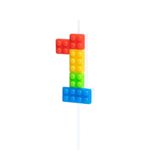 ŚWIECZKA KLOCKI LEGO CYFRA 1