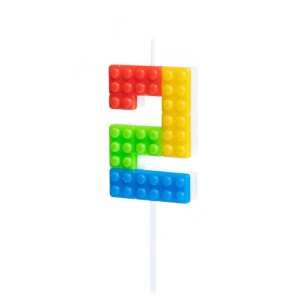 ŚWIECZKA URODZINOWA KLOCKI LEGO CYFRA 2