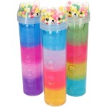 GLUTEK SLIME XXL TĘCZOWY Z BROKATEM 4 KOLORY MIX 6SZT