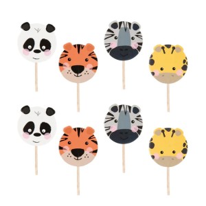 DEKORACJA TOPPER TOPPERY NA TORT ZWIERZĄTKA 6SZT