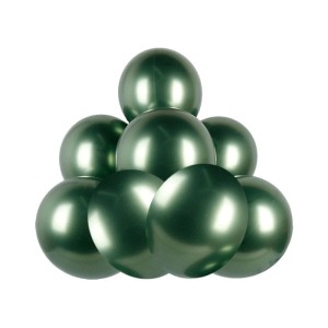 BALONY LATEKSOWE 25CM BUTELKOWY ZIELONY CHROM 100SZT (1)