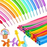 BALONY DO MODELOWANIA DŁUGIE RURKI DO ZWIERZĄTEK 100 SZT KOLOROWE