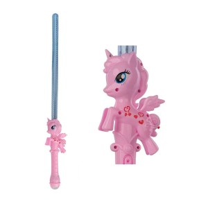 MIECZ ŚWIETLNY RÓŻDZKA ŚWIECĄCA JEDNOROŻEC RÓŻOWY 70CM