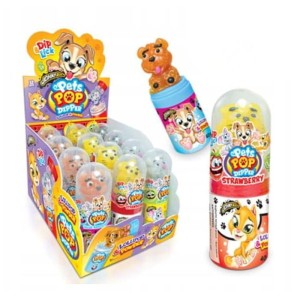 JOHNY BEE PETS POP DIPPER LIZAK MACZANY W PROSZKU PIESEK KOT MYSZ 40G 12SZT