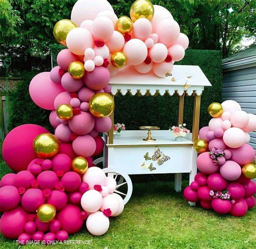 girlanda balonowa różowo złota