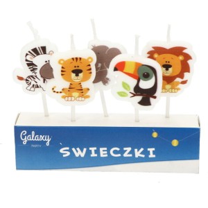 ŚWIECZKI URODZINOWE ZWIERZĄTKA 5SZT