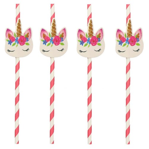 SŁOMKI PAPIEROWE JEDNOROŻEC