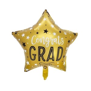 BALON FOLIOWY 18" GWIAZDA ZŁOTA CONGRATS GRAD