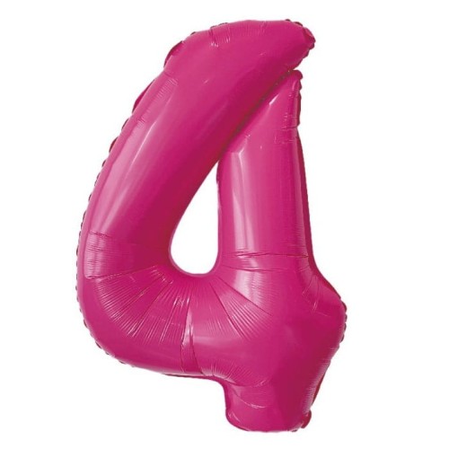 BALON CYFRA 4 RÓŻOWA