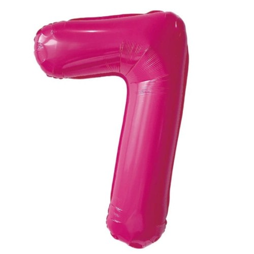 BALON CYFRA RÓŻOWA 7