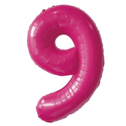 BALON CYFRA 9 RÓŻOWA