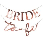 GIRLANDA BANNER NA PANIEŃSKI BRIDE TO BE GOLD ROSE 150CM