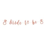 GIRLANDA BANNER NA PANIEŃSKI BRIDE TO BE GOLD ROSE 150CM