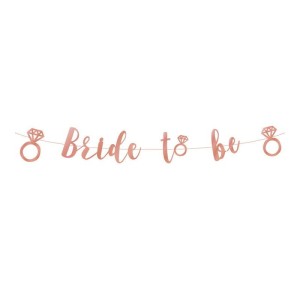 GIRLANDA BANNER NA PANIEŃSKI BRIDE TO BE GOLD ROSE 150CM