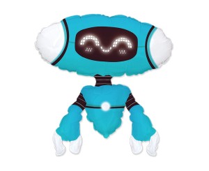 BALON FOLIOWY HISZPAŃSKI 24" ROBOT BLUE