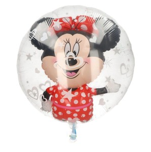 BALON TRANSPARENTNY MYSZKA MINNIE XXL 58X58CM