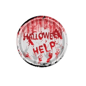 TALERZYKI NA HALLOWEEN HELP 17CM 6SZT