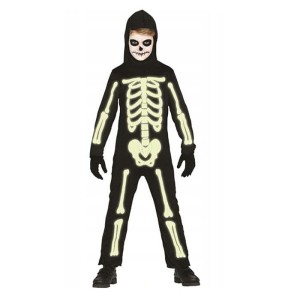 STRÓJ KOŚCIOTRUP SZKIELET ŚWIECĄCY W CIEMNOŚCI HALLOWEEN "L" 9-10LAT