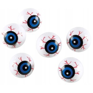 PLASTIKOWE OKO OCZY NA HALLOWEEN 6SZT
