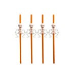 SŁOMKI KOŚCIOTRUP SZKIELET 28CM NA HALLOWEEN  5SZT